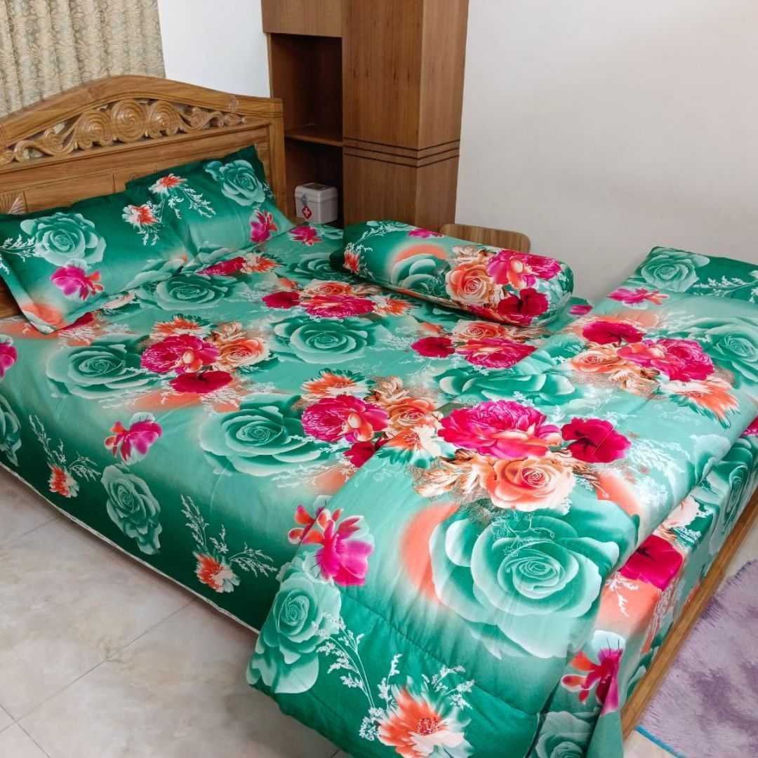 ৫ পিছ সেট প্রিমিয়াম কোয়ালিটি টুইল কটন ফেব্রিক্স কমফোর্টার